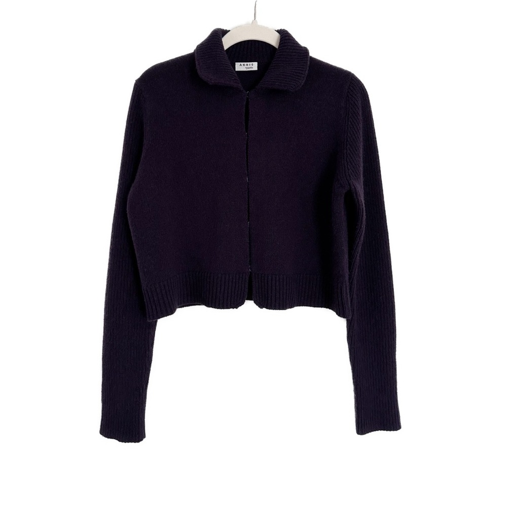 Akris Punto Wool Blend Cropped Cardigan Size 10